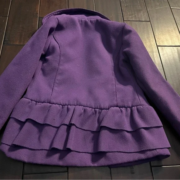 Dollhouse Kids Vibrant Purple Pea Coat - Picture 4 of 4
